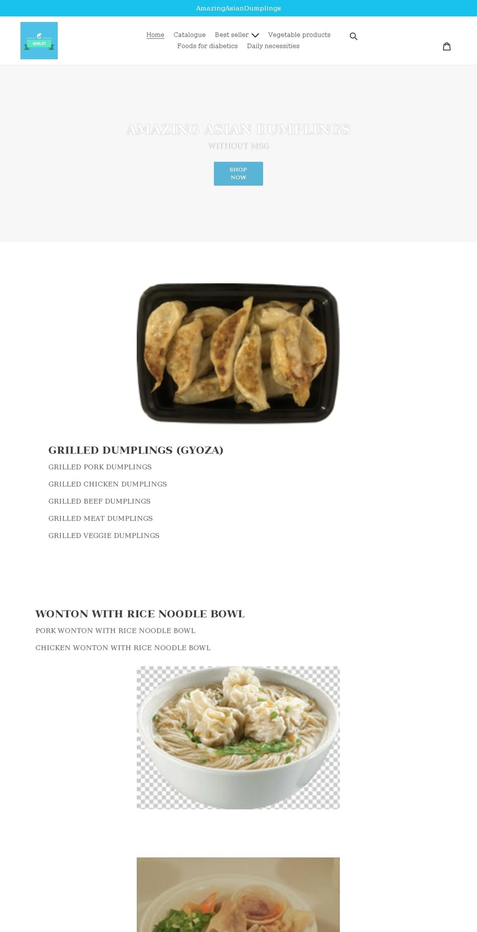 amazingasiandumplings.com shopify website screenshot
