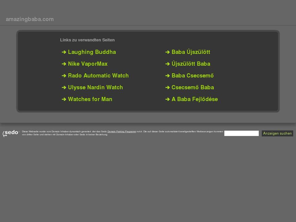 amazingbaba.com shopify website screenshot
