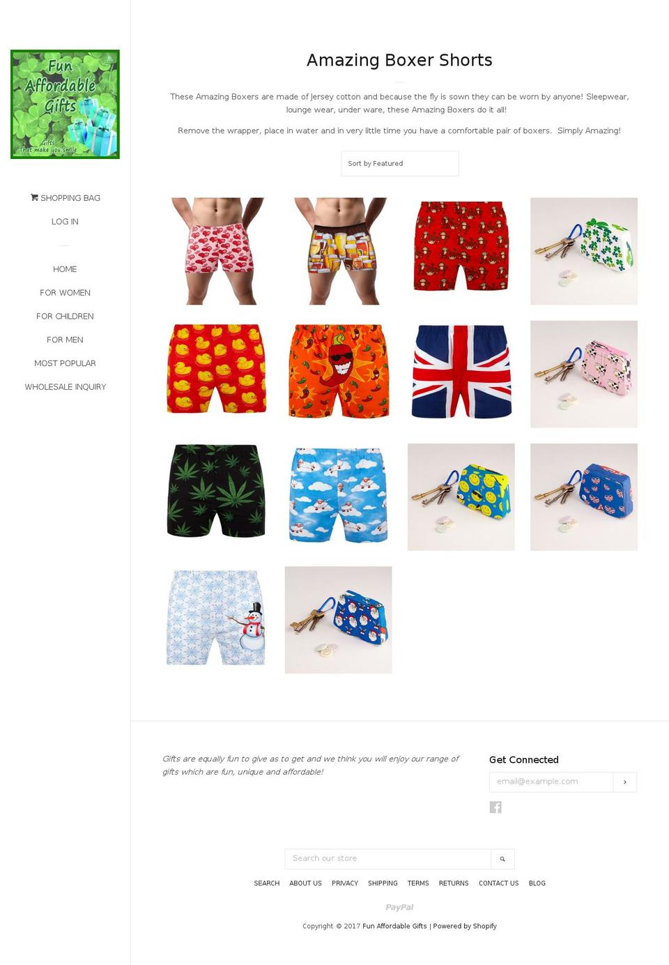 amazingboxershorts.com shopify website screenshot