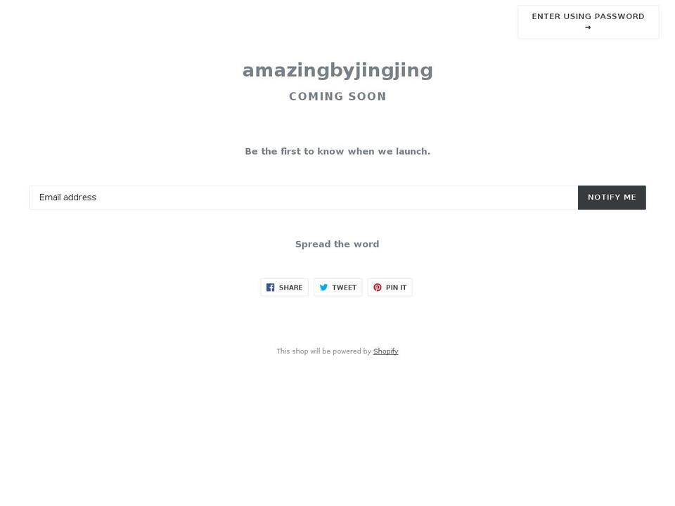 amazingbyjingjing.com — Shopify storefront screenshot