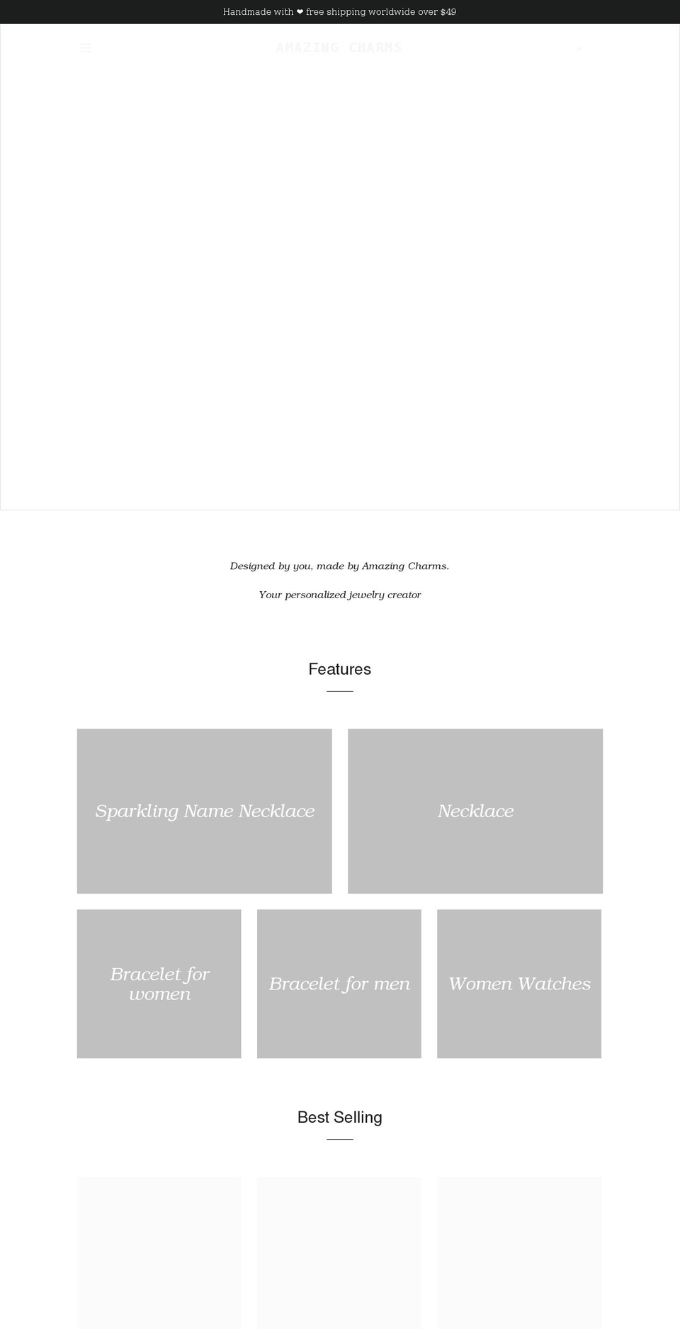 布鲁克林 Shopify theme site example amazingcharms.com