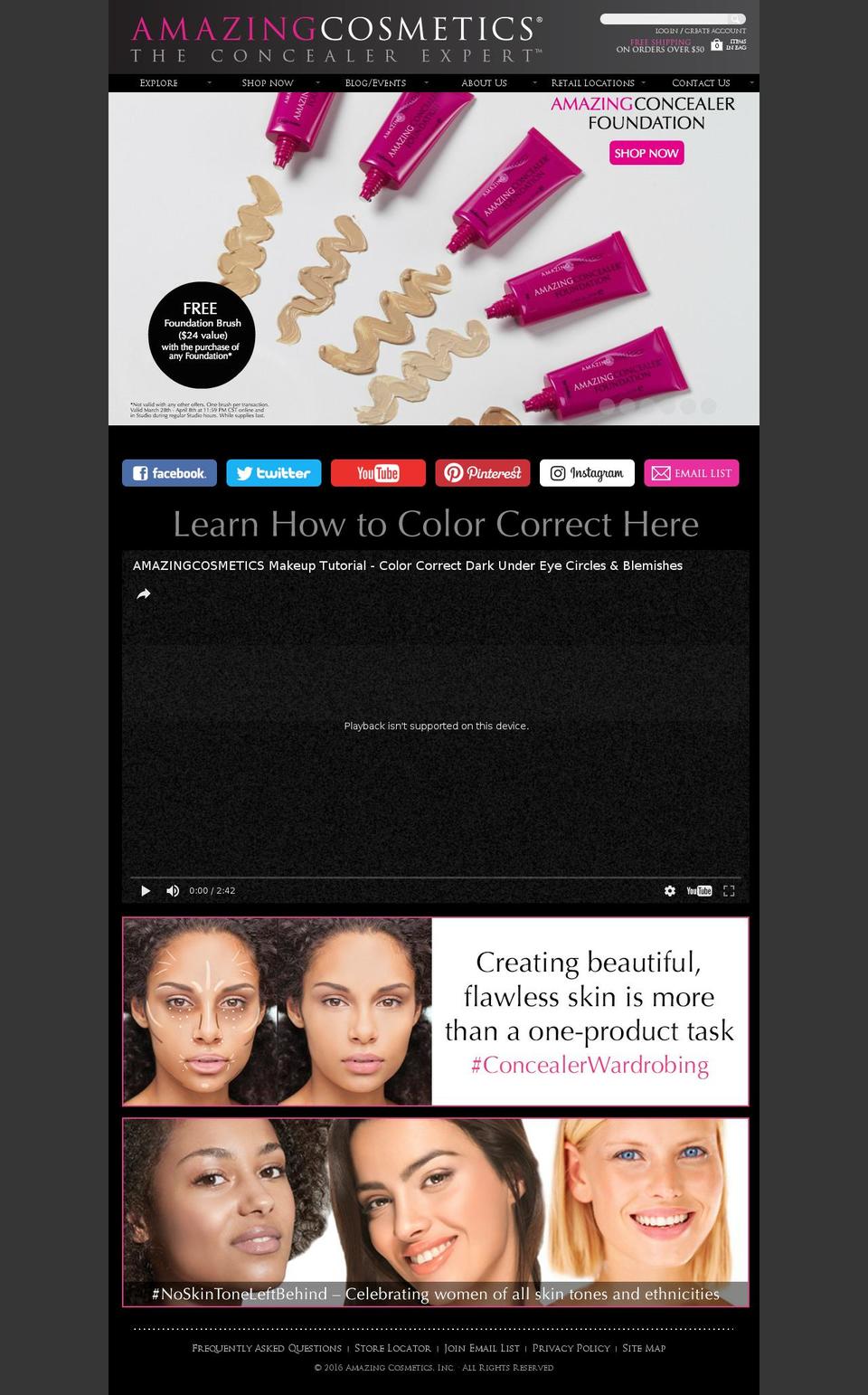 AmazingCosmetics Shopify theme site example amazingcosmetics.com
