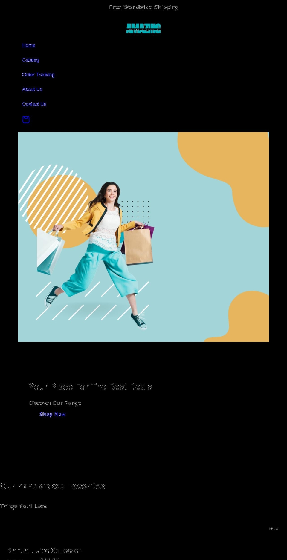 amazingdealsandsteals.com shopify website screenshot