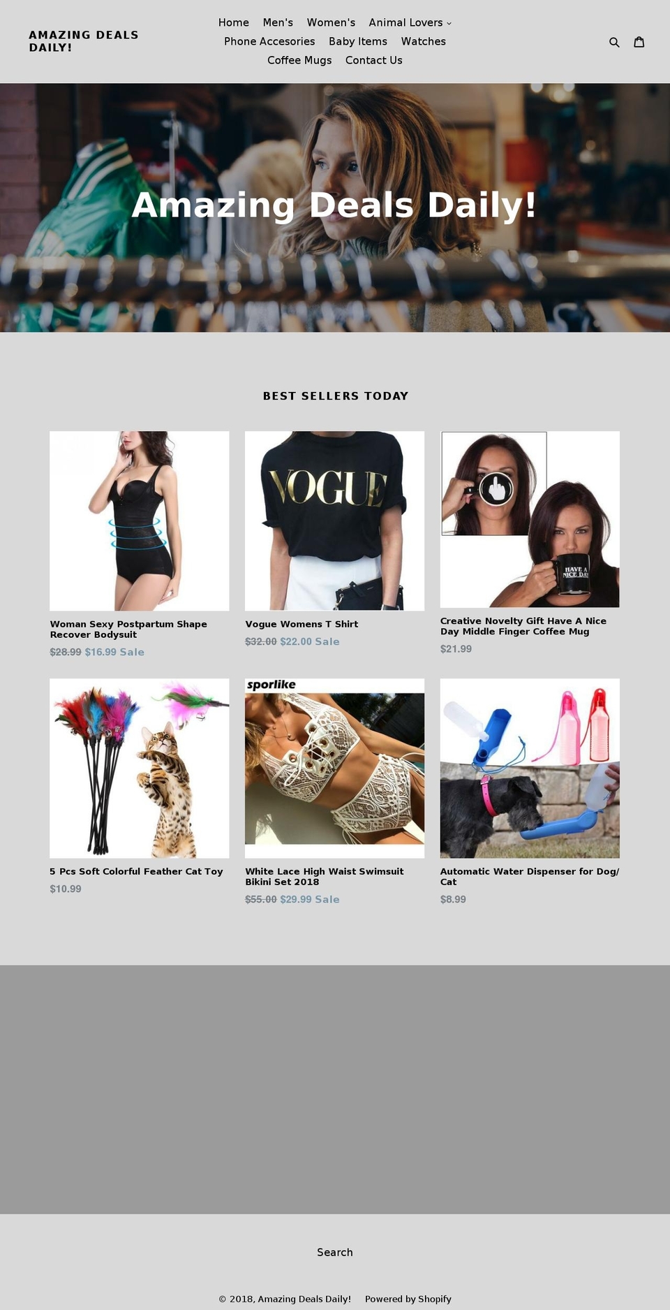 amazingdealsdaily.com — Shopify storefront screenshot