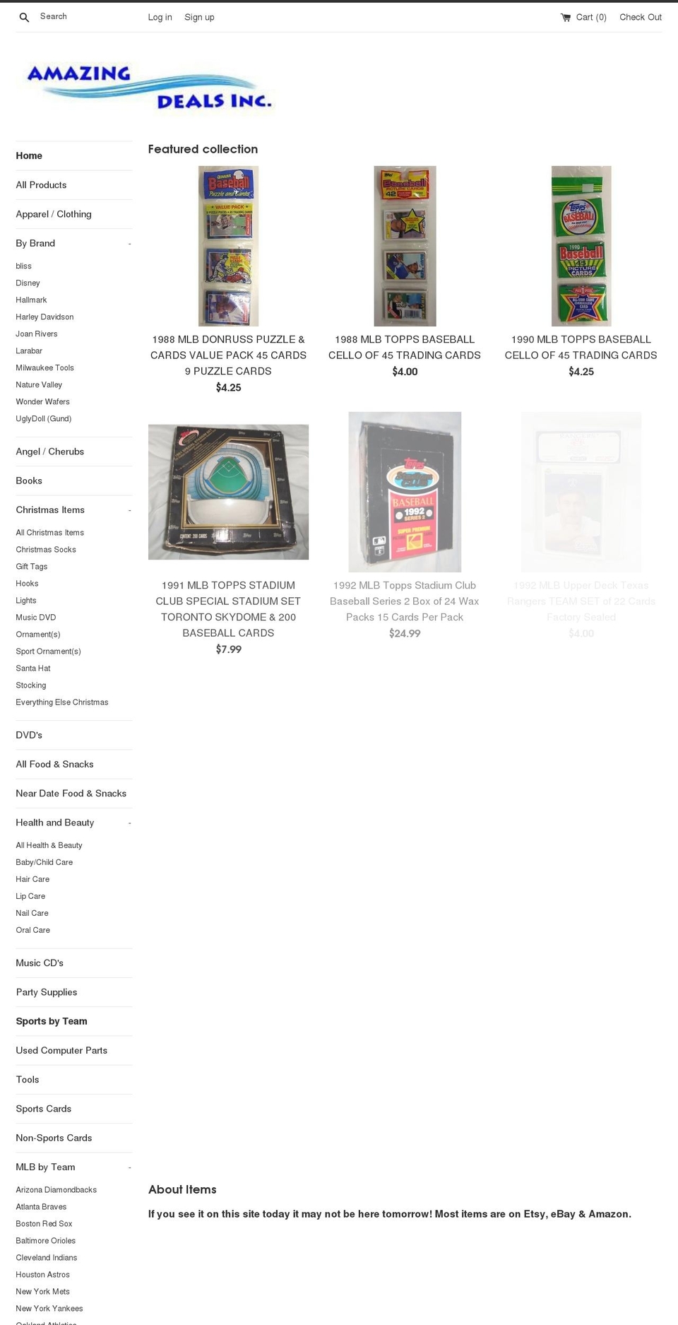 amazingdealsinc.com shopify website screenshot