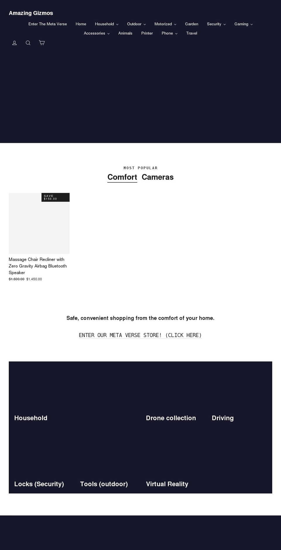 amazinggizmo.com shopify website screenshot
