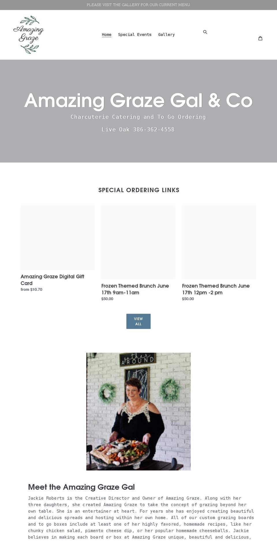 amazinggrazegal.com shopify website screenshot