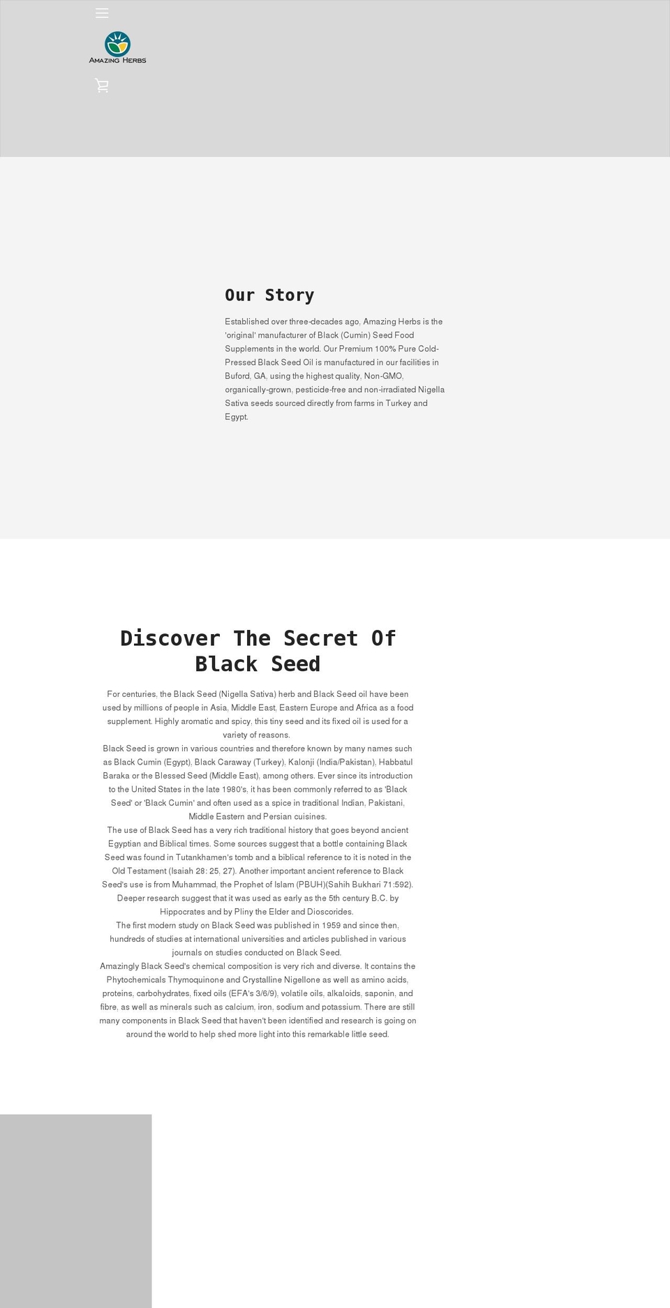 amazingherbsuk.com shopify website screenshot