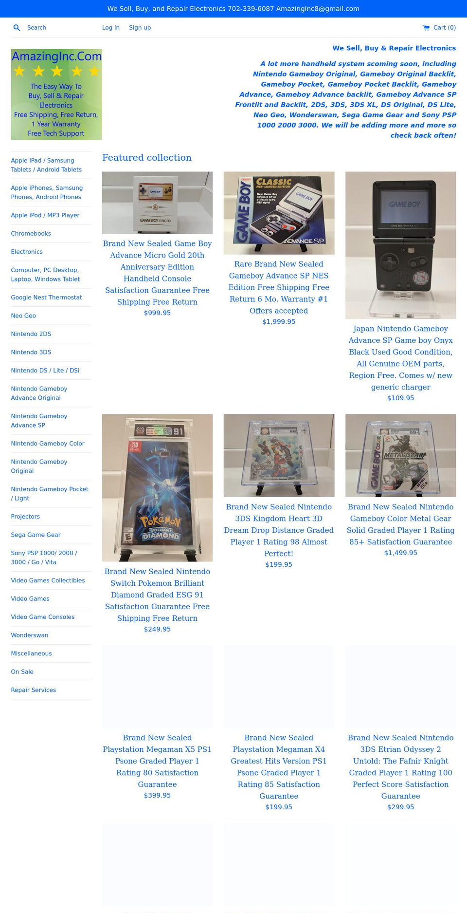 amazinginc.com shopify website screenshot