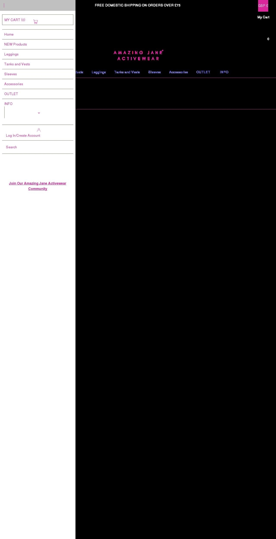 amazingjane.com shopify website screenshot