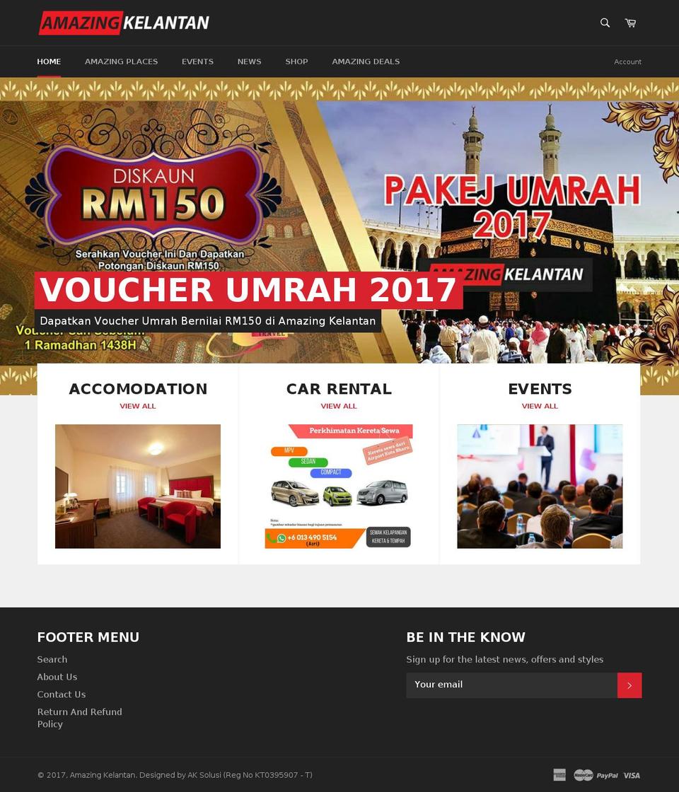 amazingkelantan.com shopify website screenshot