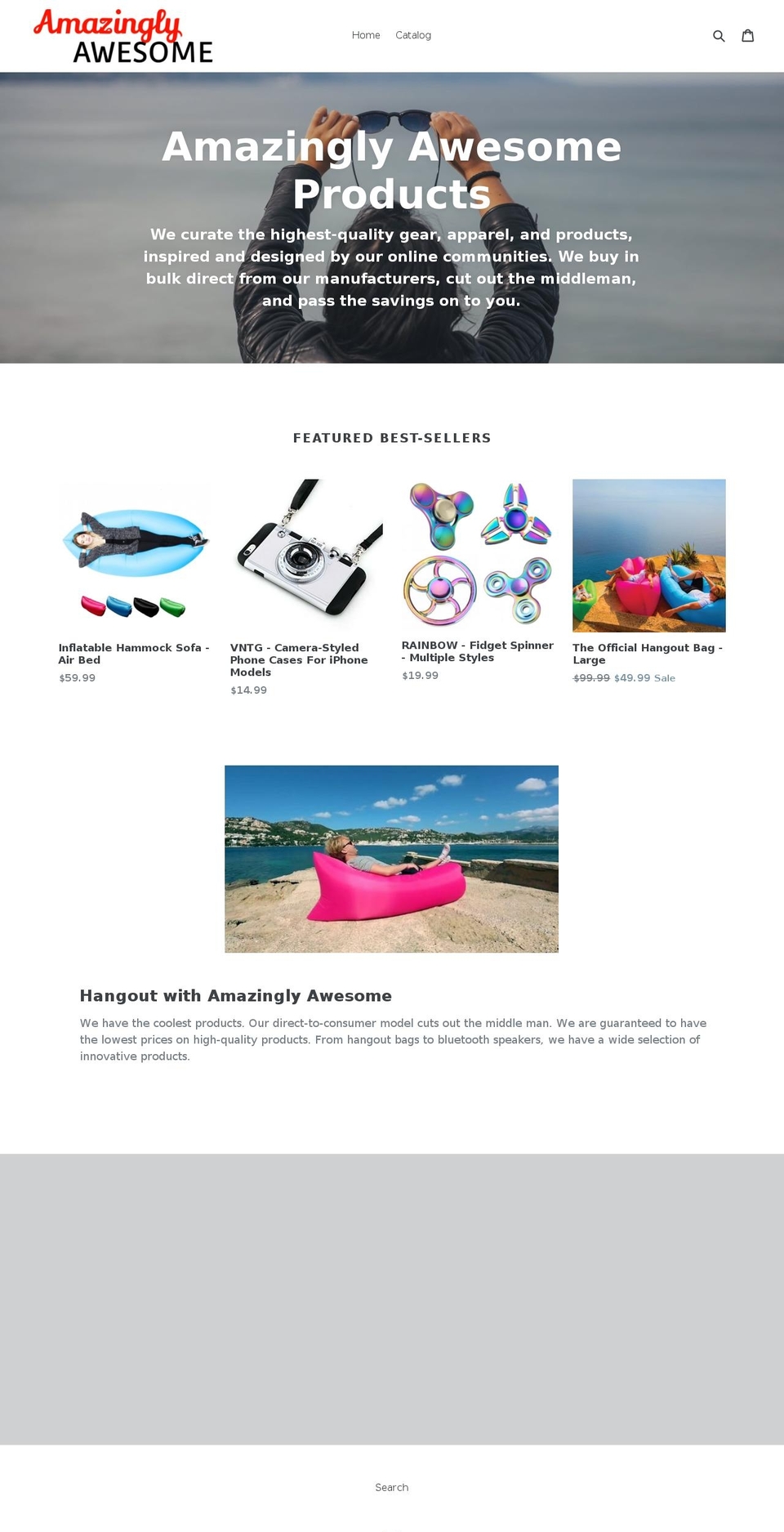 amazinglyawesomeshop.com — Shopify storefront screenshot