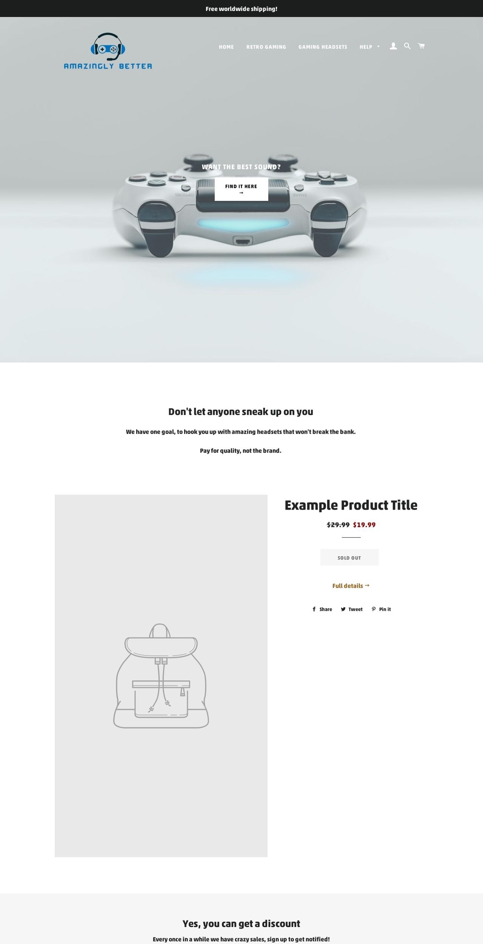 amazinglybetter.com — Shopify storefront screenshot