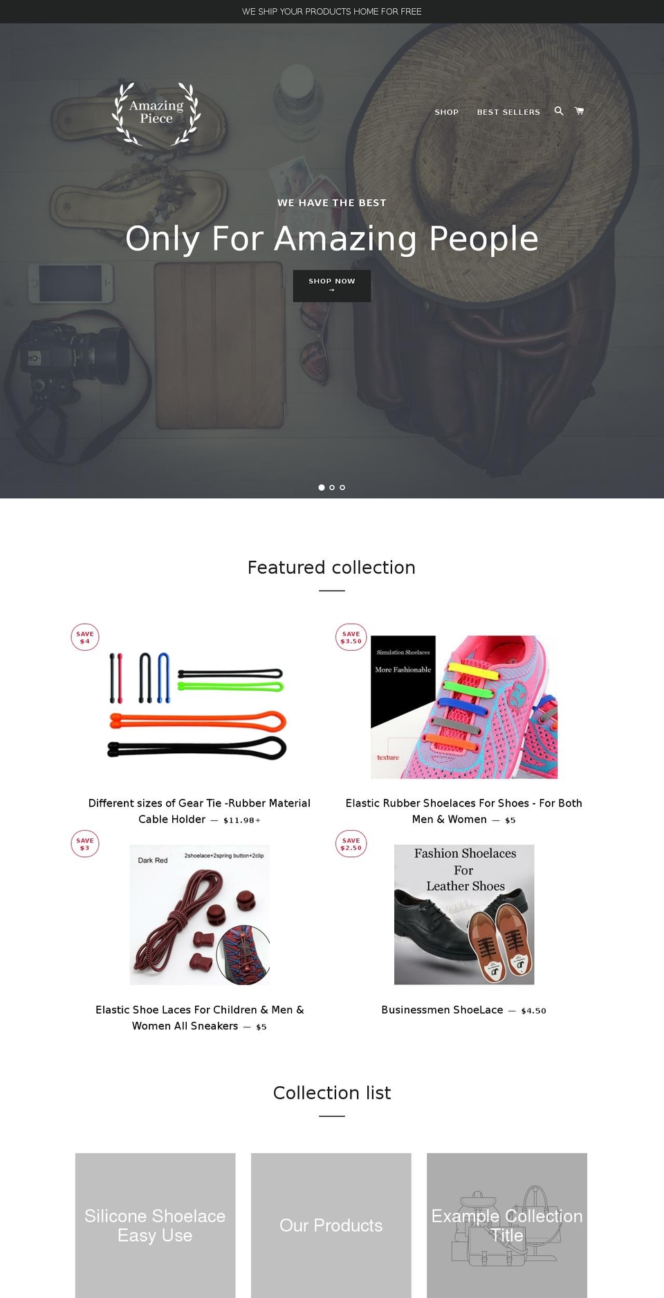 amazingpiece.com — Shopify storefront screenshot