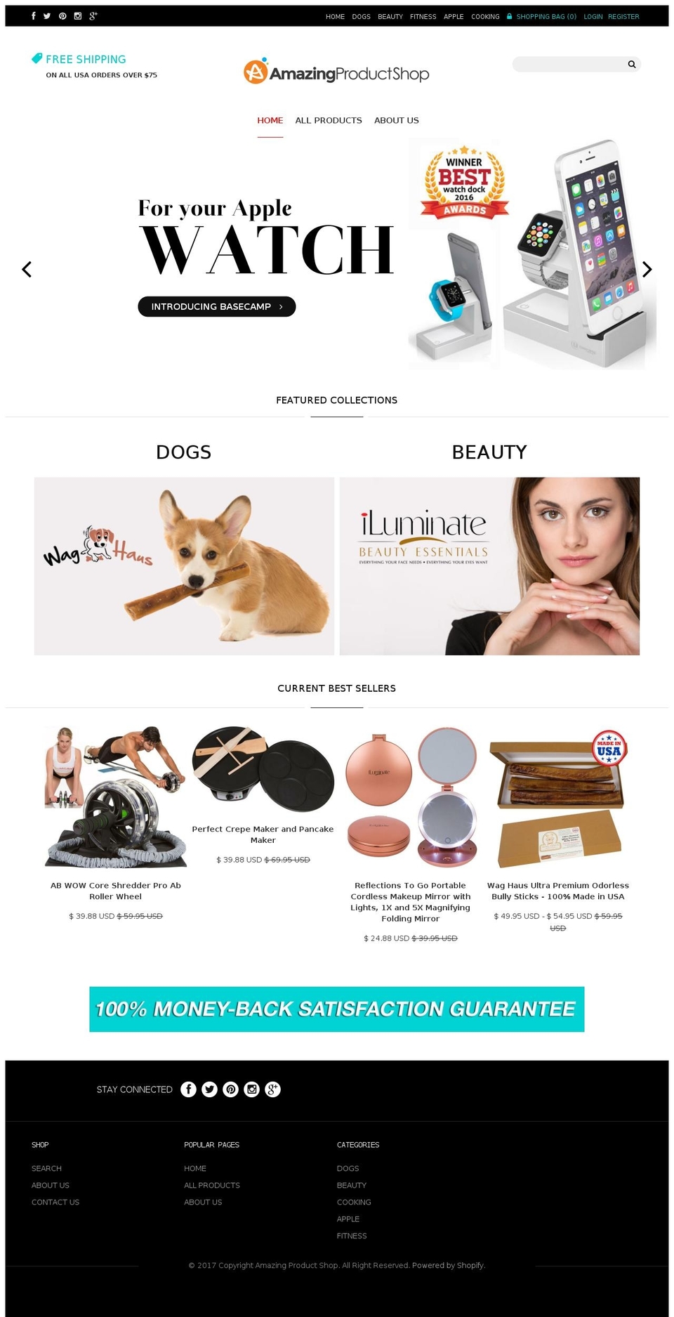 stella-responsive-theme-for-shopify Shopify theme site example amazingproductshop.com