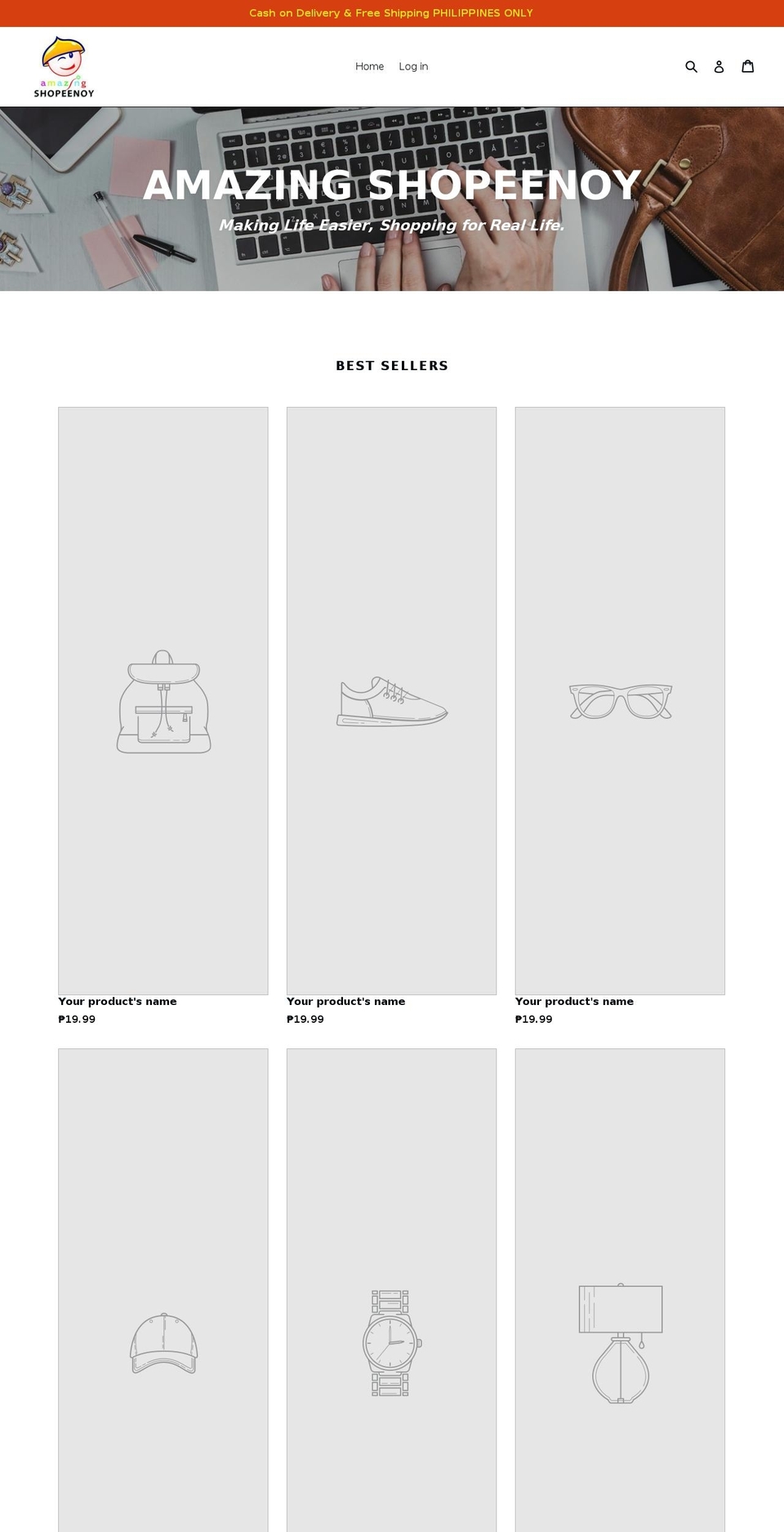 amazingshopeenoy.com shopify website screenshot