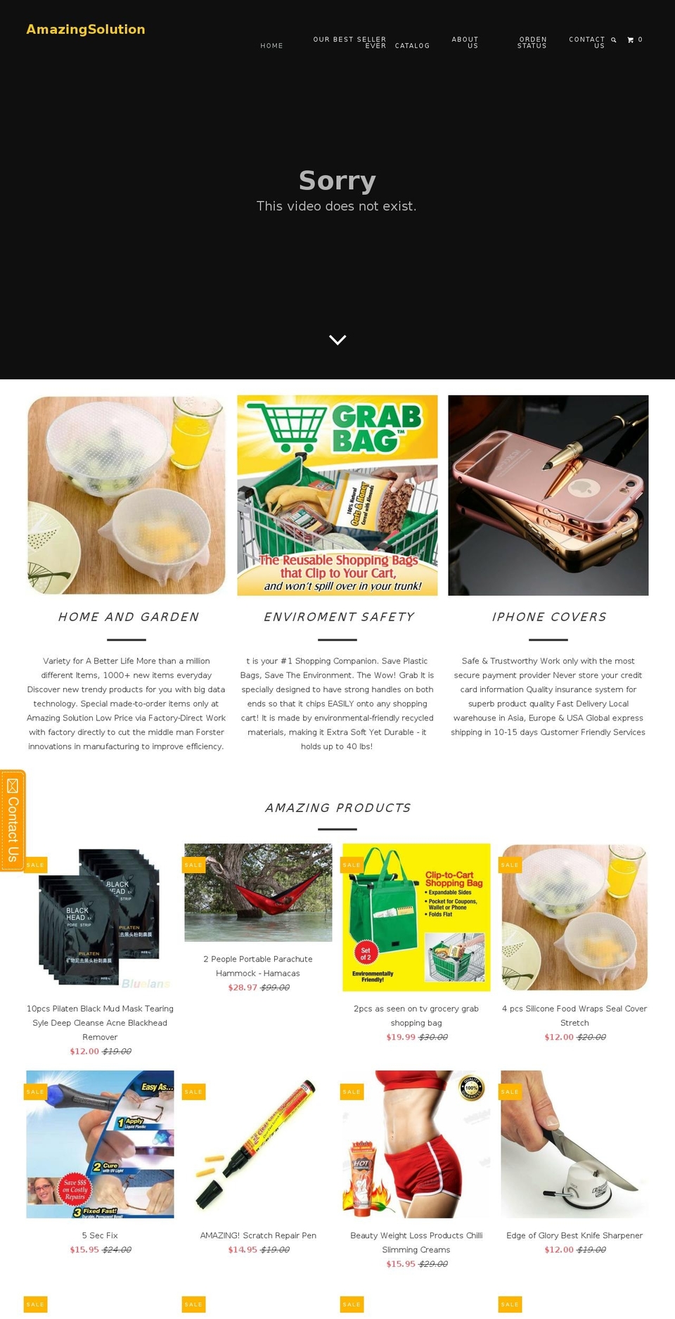 amazingsolution.com shopify website screenshot