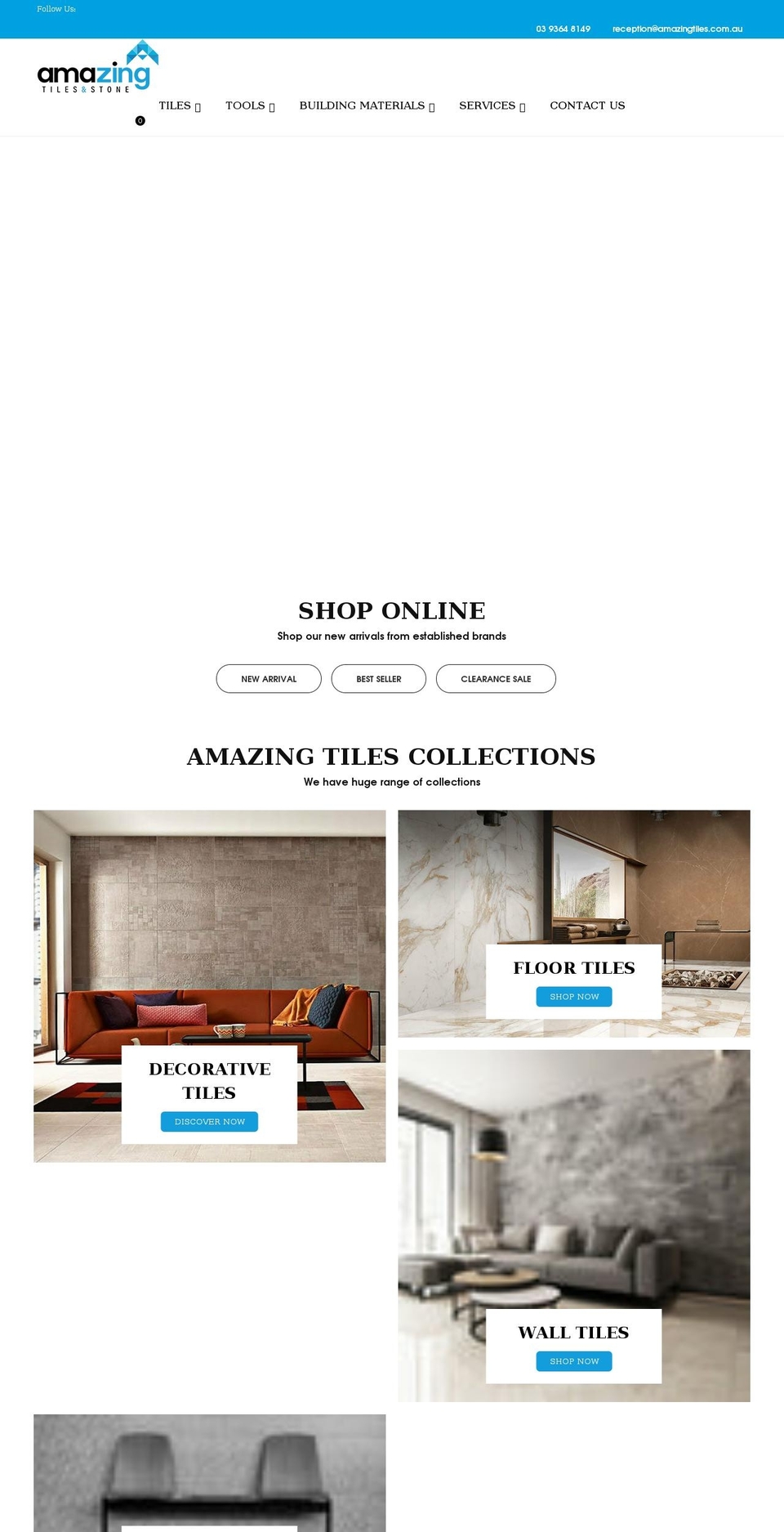 amazingtiles.com.au shopify website screenshot
