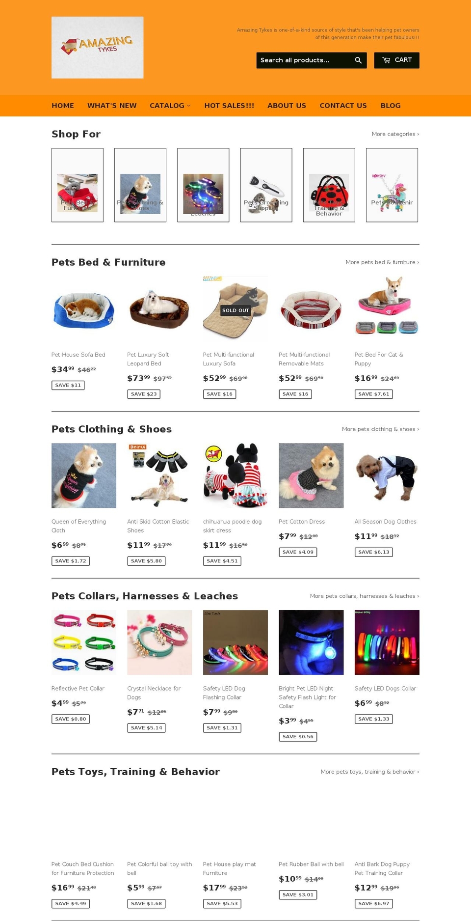amazingtykes.com shopify website screenshot