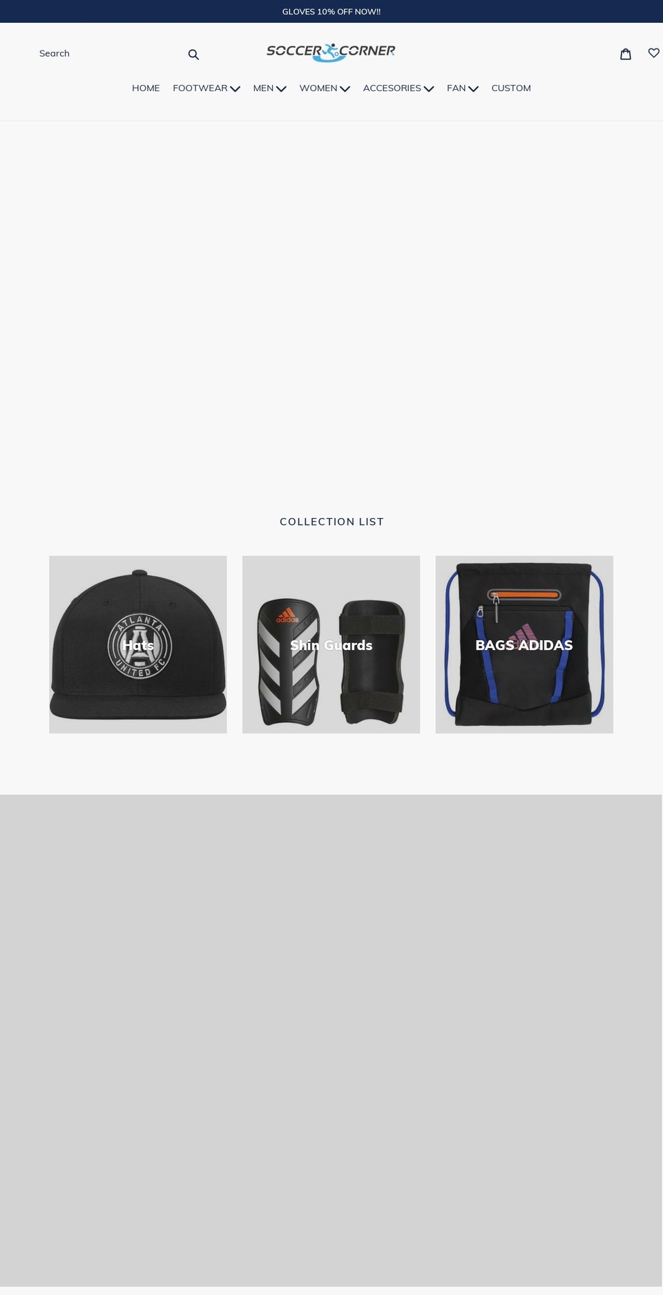 amazoccer.com — Shopify storefront screenshot