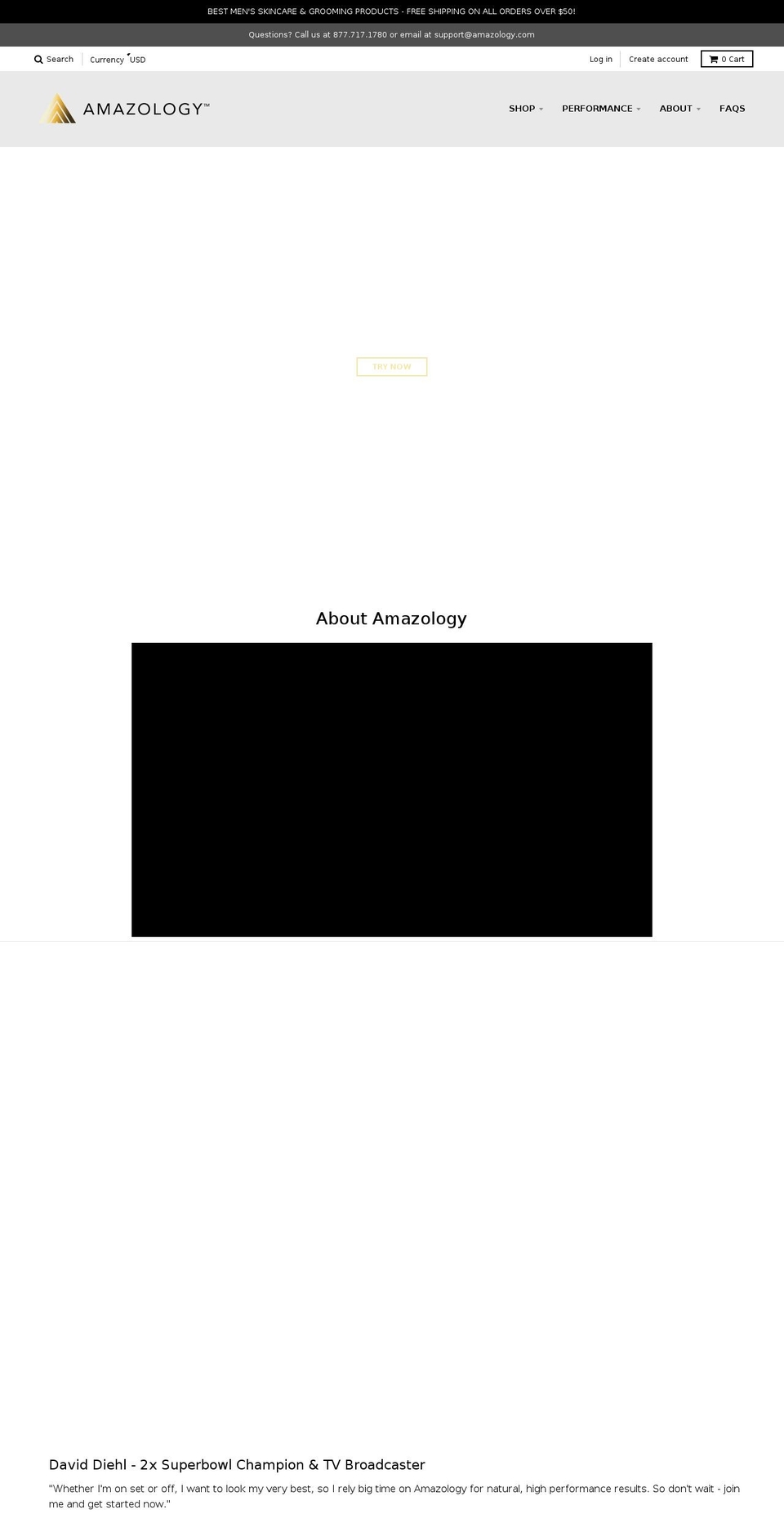 amazology.com shopify website screenshot