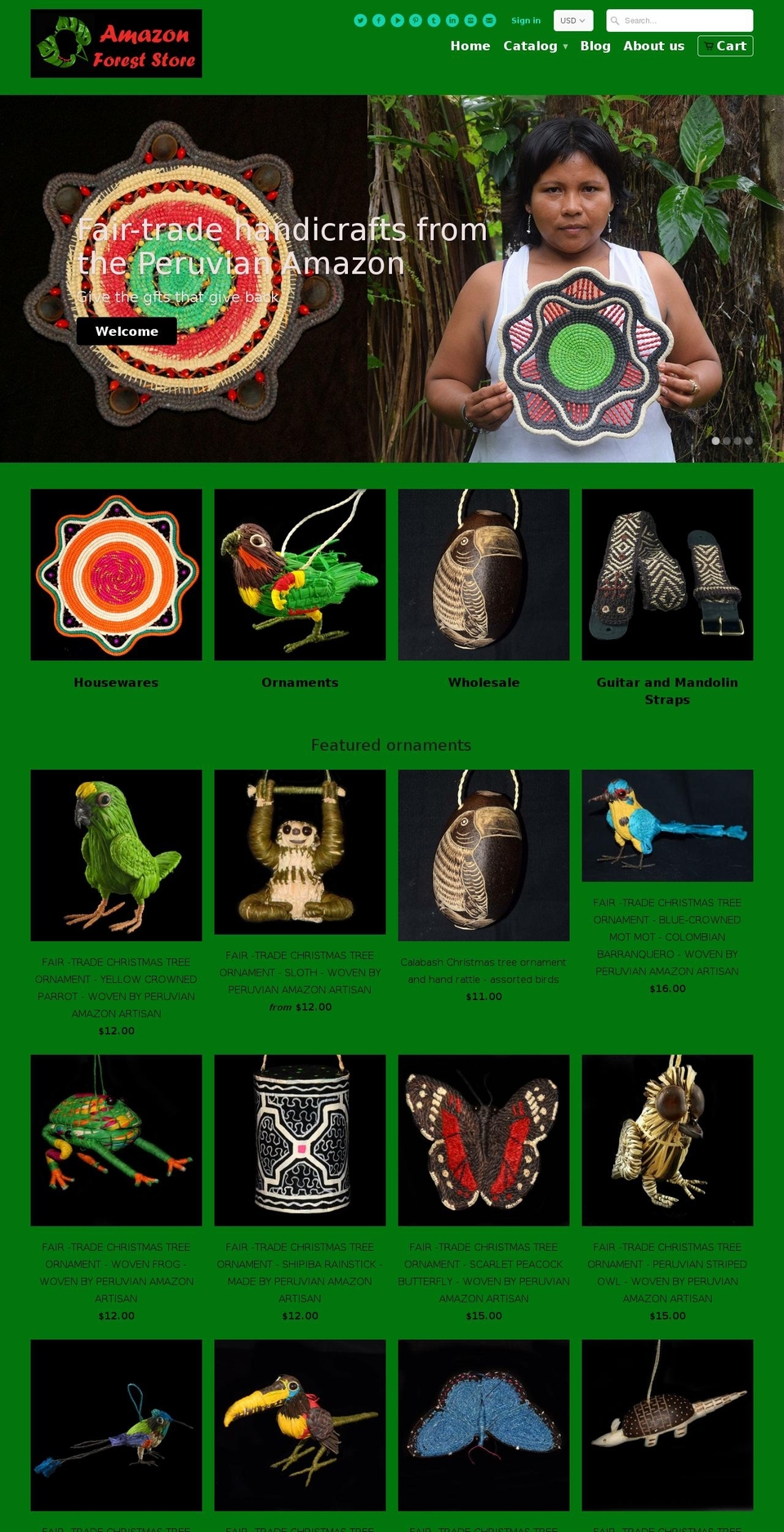 amazonforeststore.org shopify website screenshot