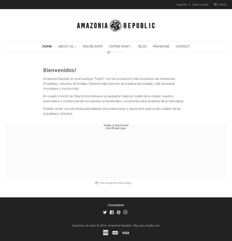 amazoniarepublic.org shopify website screenshot