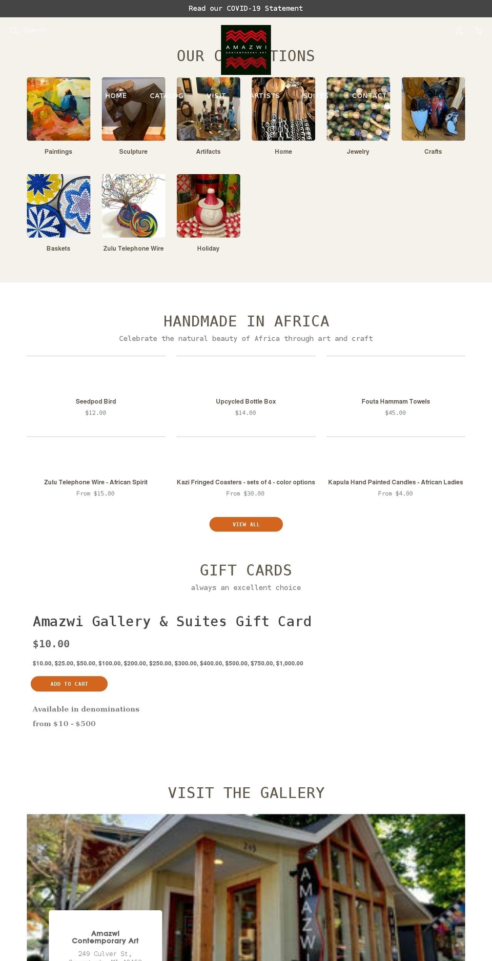 amazwihome.com shopify website screenshot