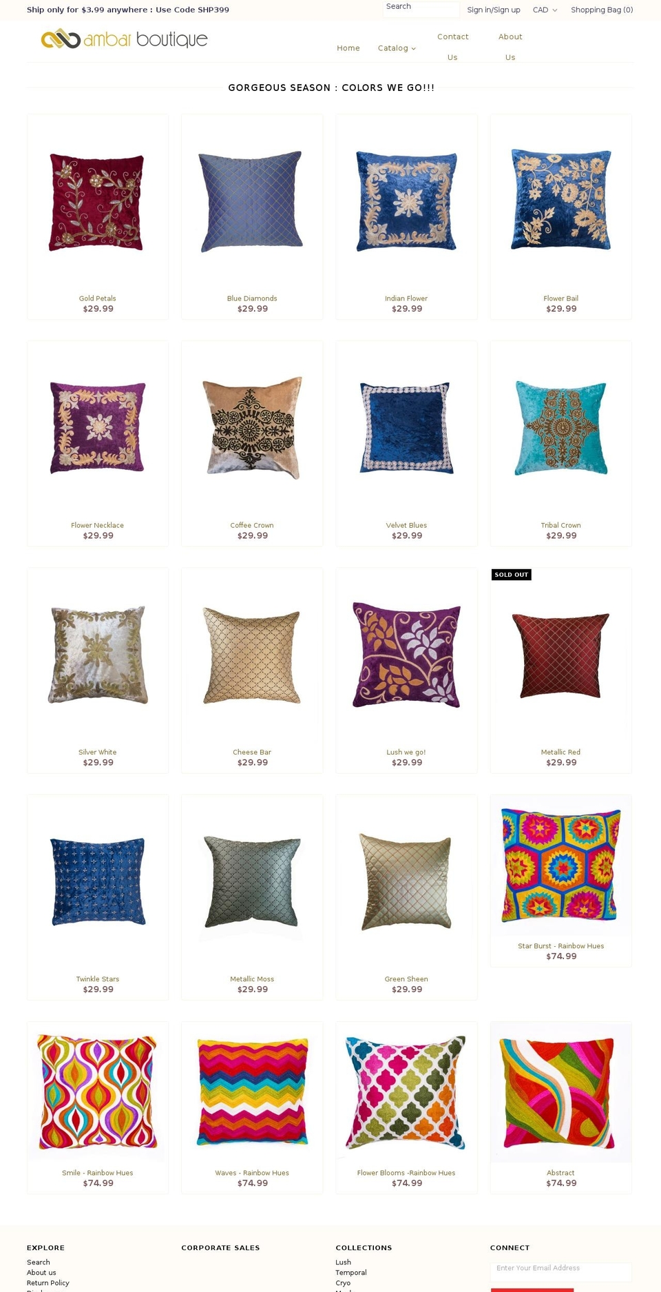 ambarboutique.com — Shopify storefront screenshot