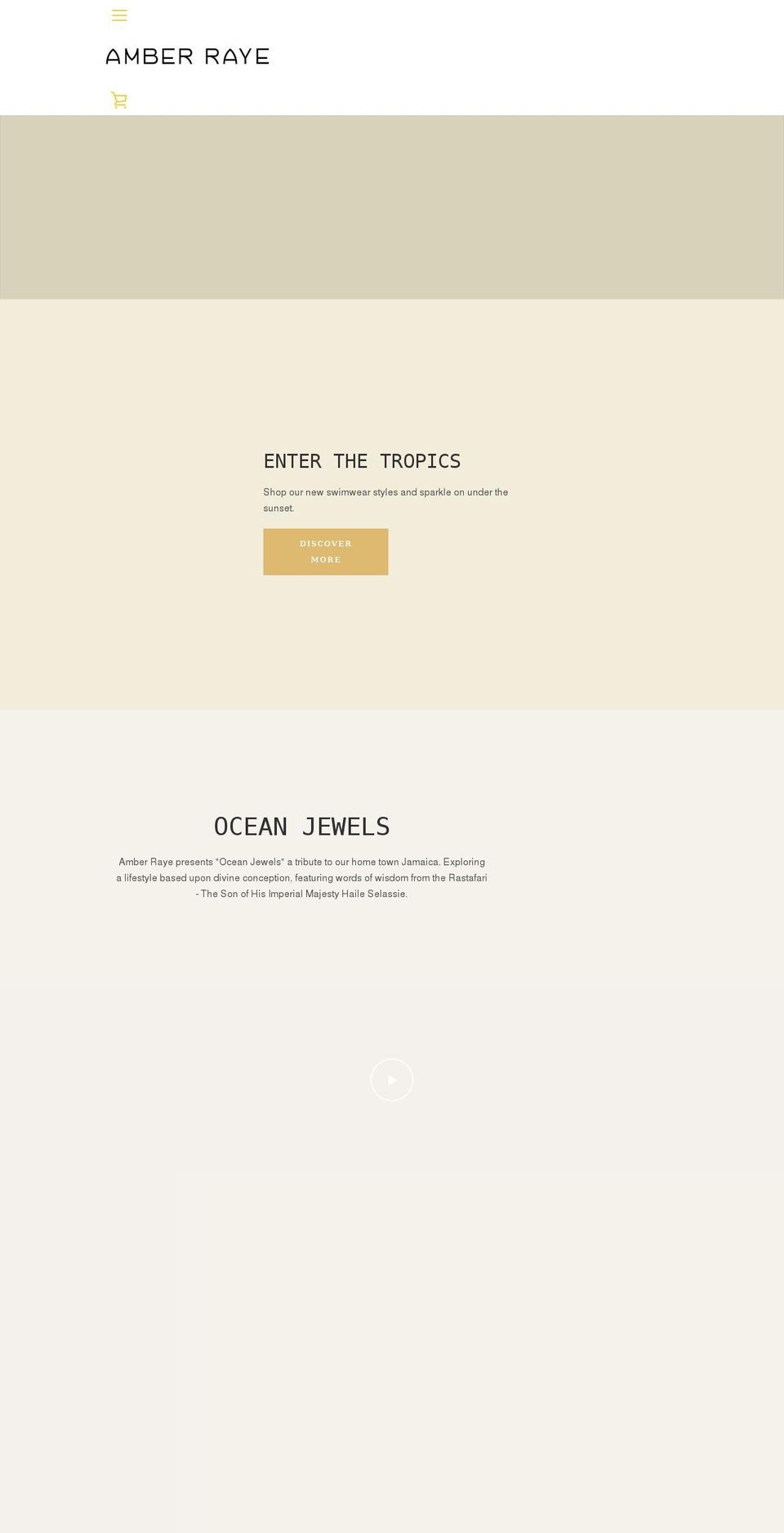 amber-raye.com shopify website screenshot