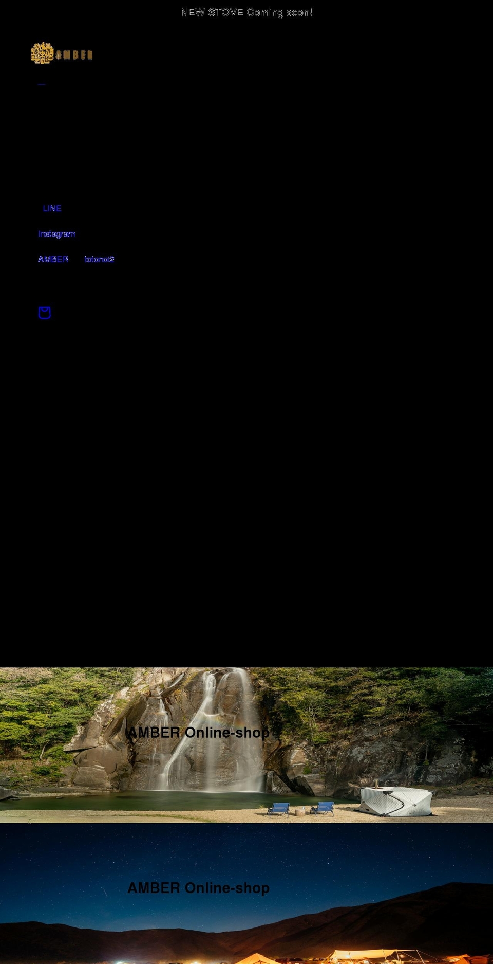 amber-shop.net shopify website screenshot