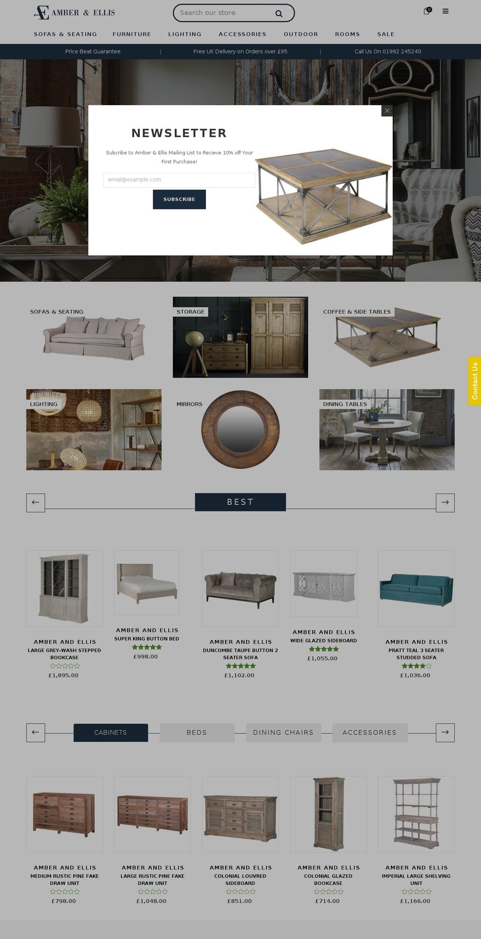 amberandellis.com shopify website screenshot