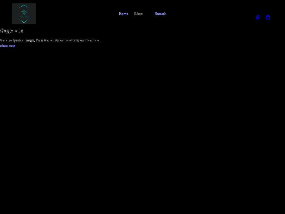 amberandstorm.com shopify website screenshot