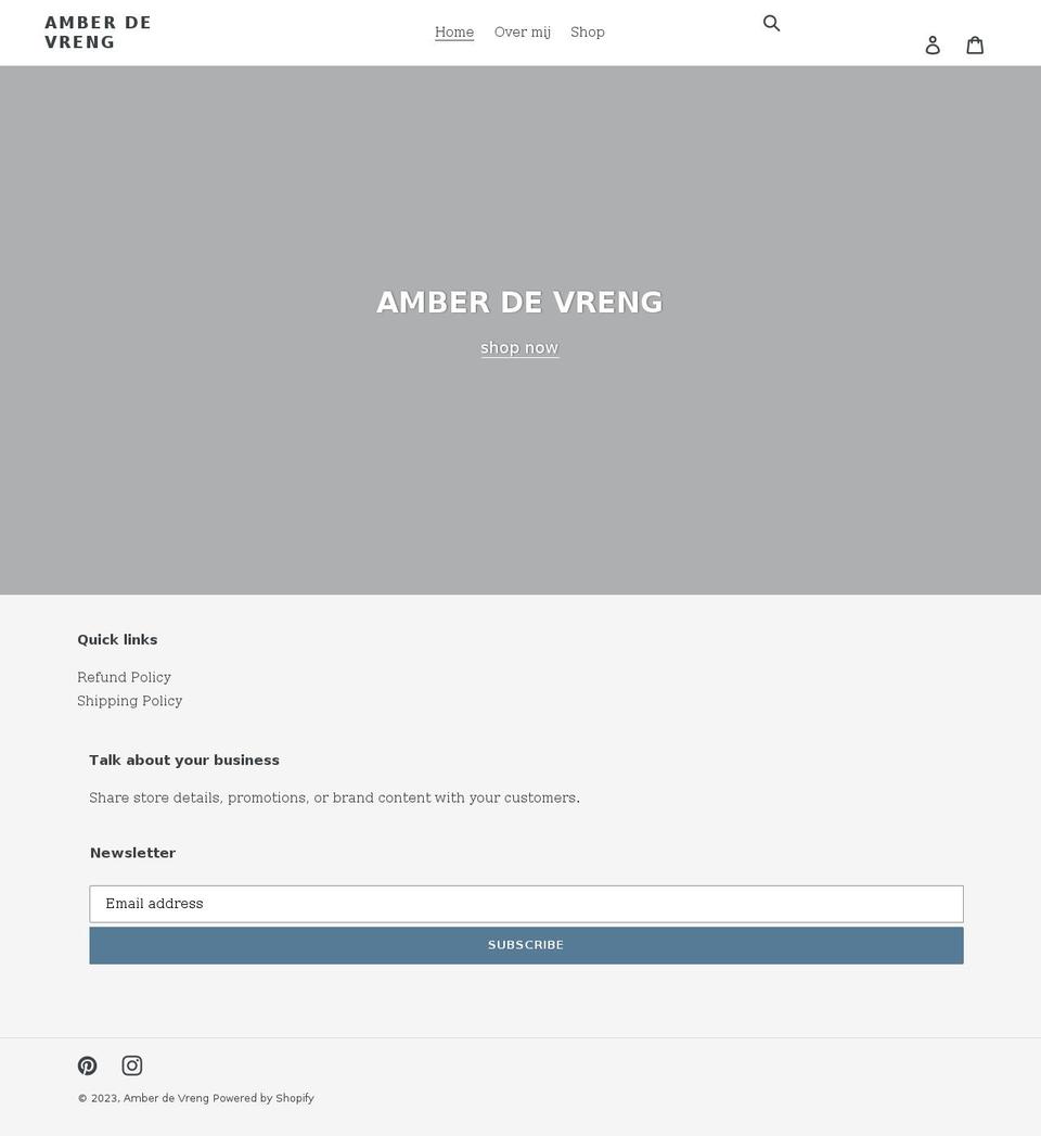 amberdevreng-shop.com shopify website screenshot