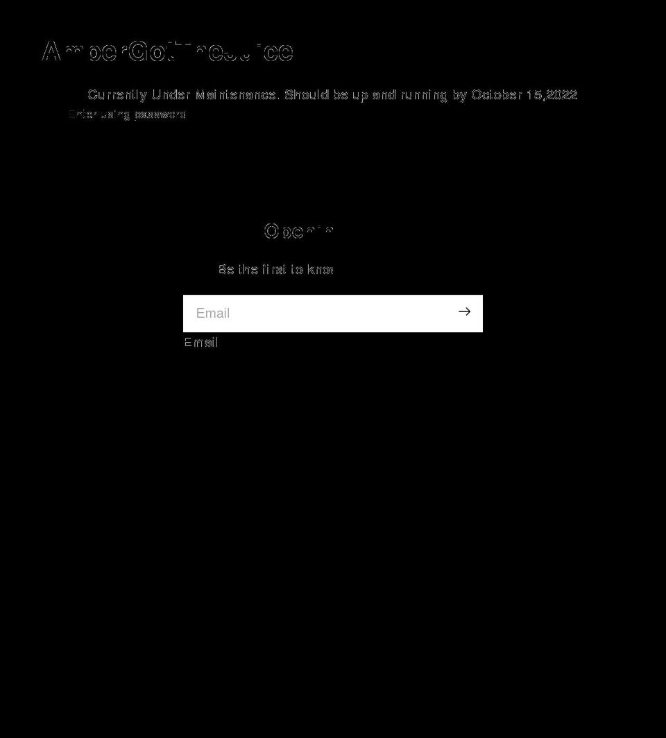 ambergotthejuice.com — Shopify storefront screenshot