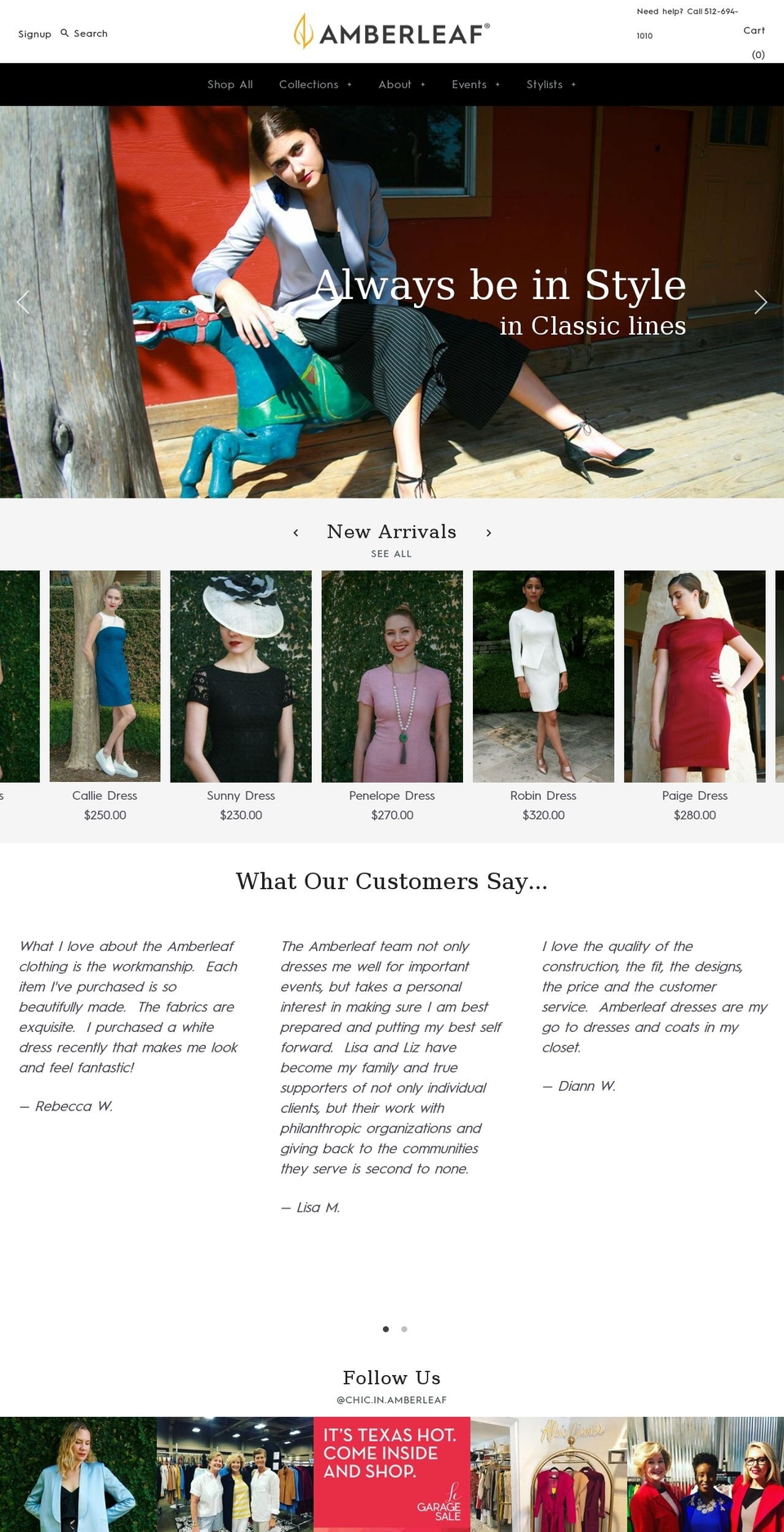 amberleaf.com shopify website screenshot
