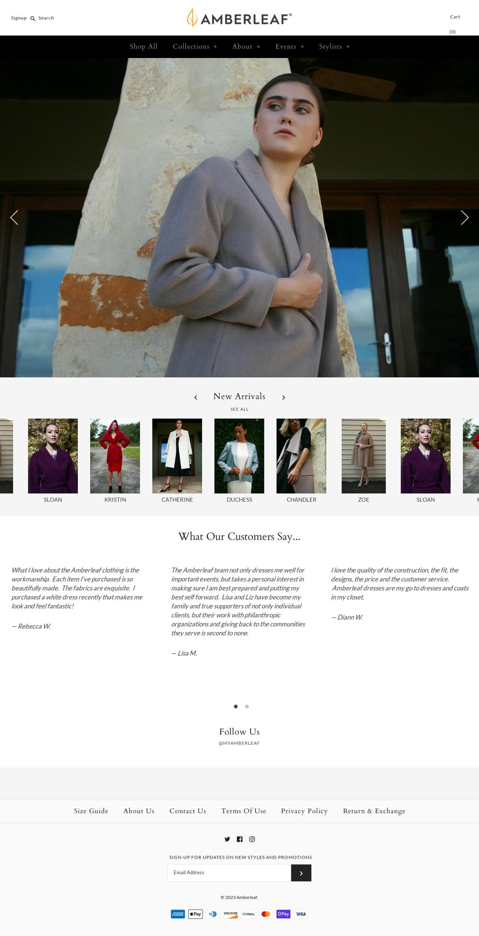 amberleaf.myshopify.com shopify website screenshot
