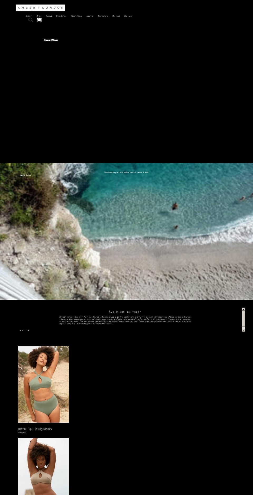 amberlondon.com shopify website screenshot