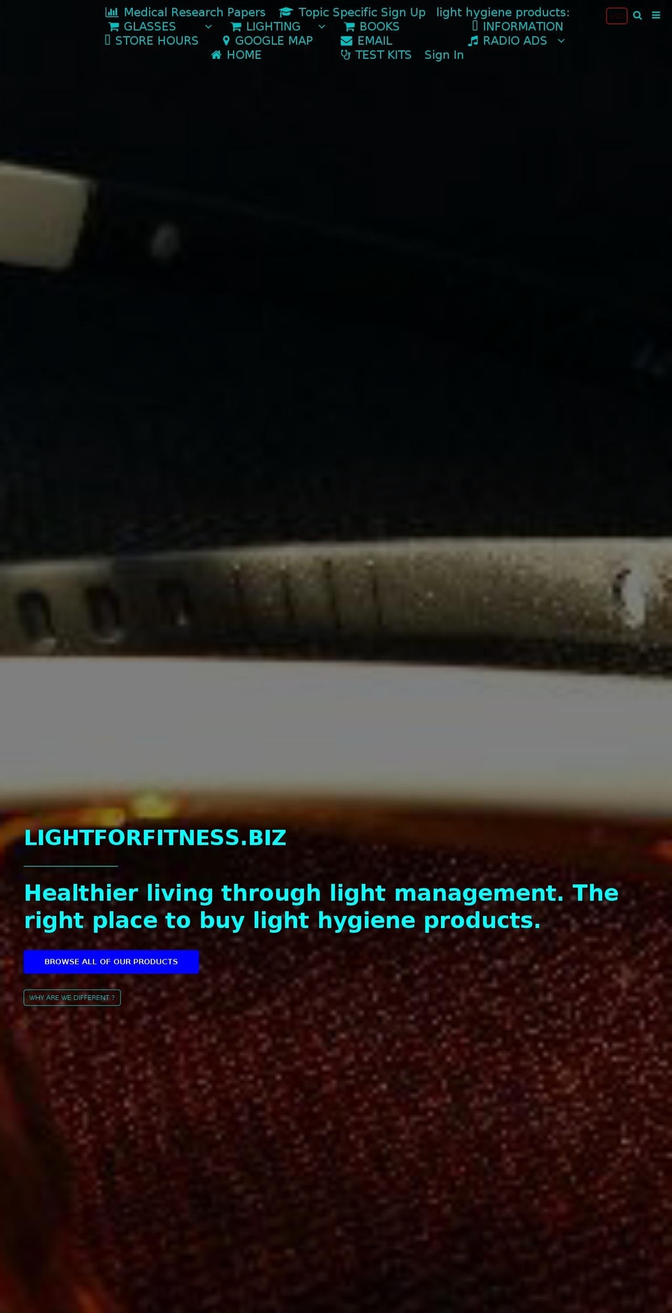ambermelatoninglasses.com shopify website screenshot