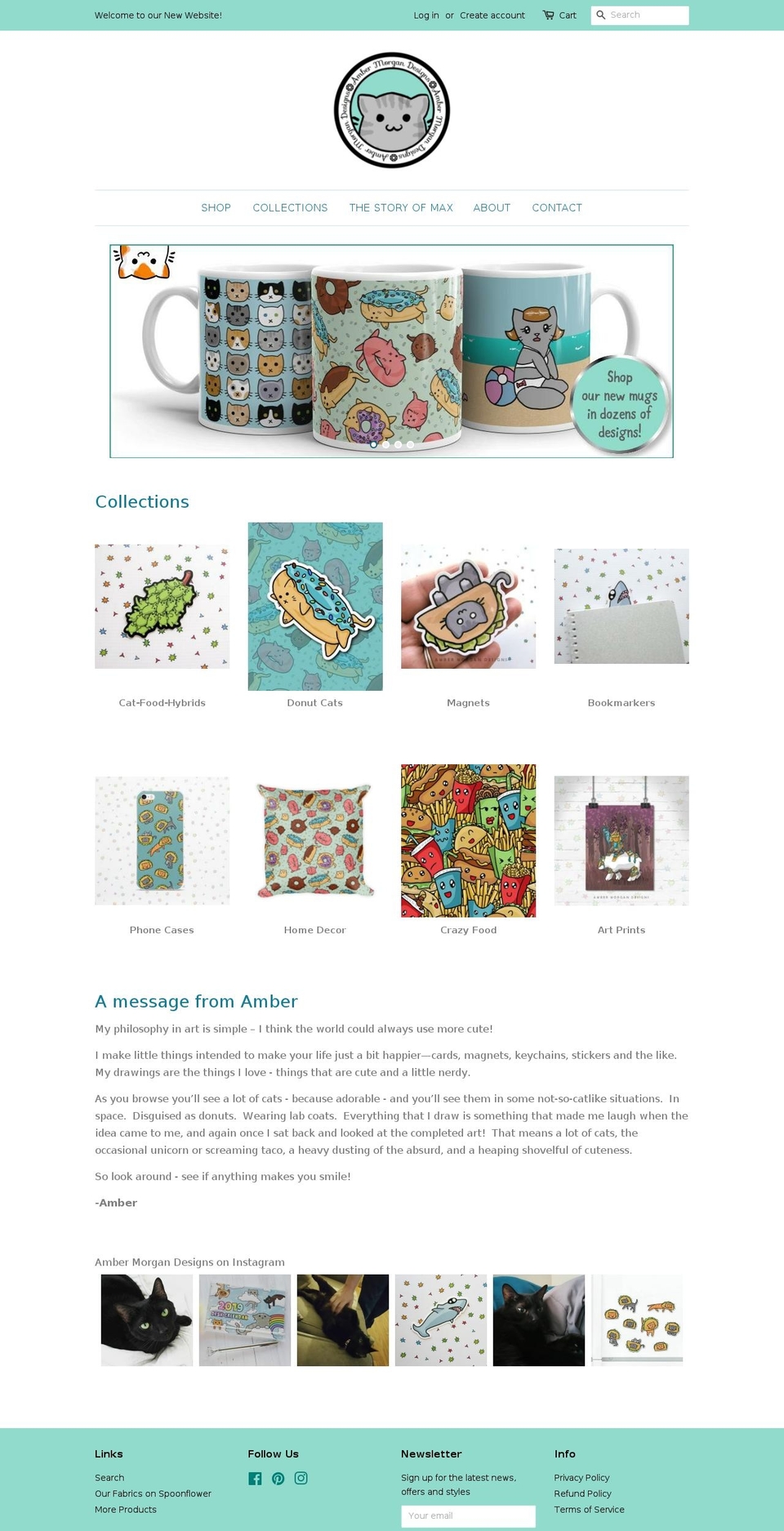 ambersartwork.com — Shopify storefront screenshot