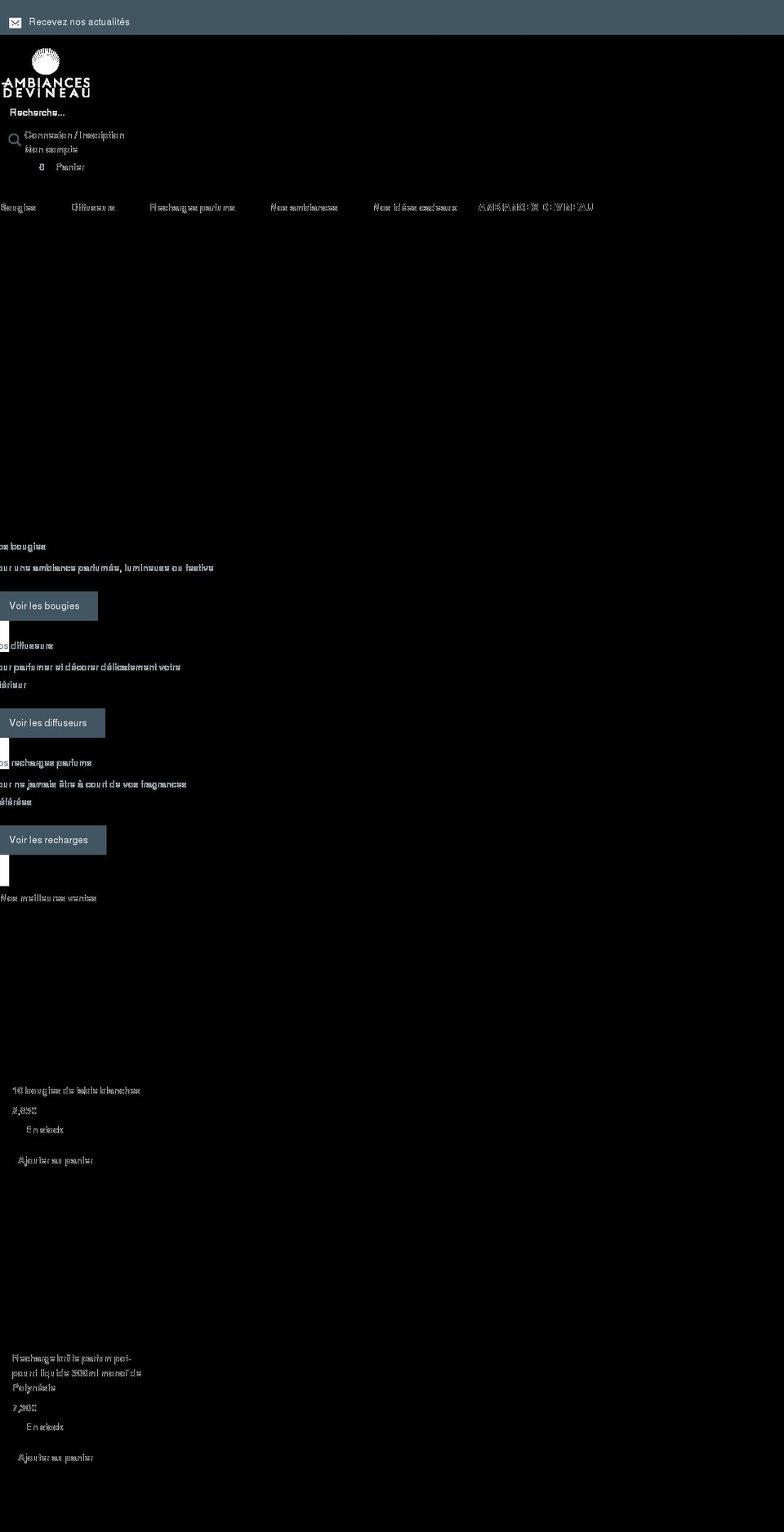 ambiancesdevineau.com shopify website screenshot