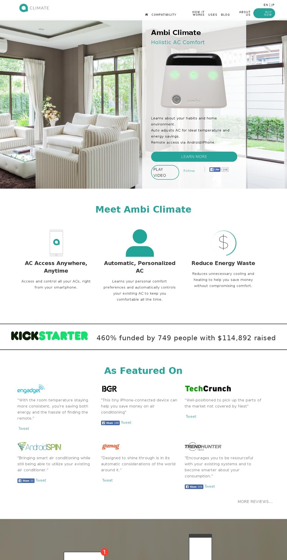 ambiclimate.com shopify website screenshot