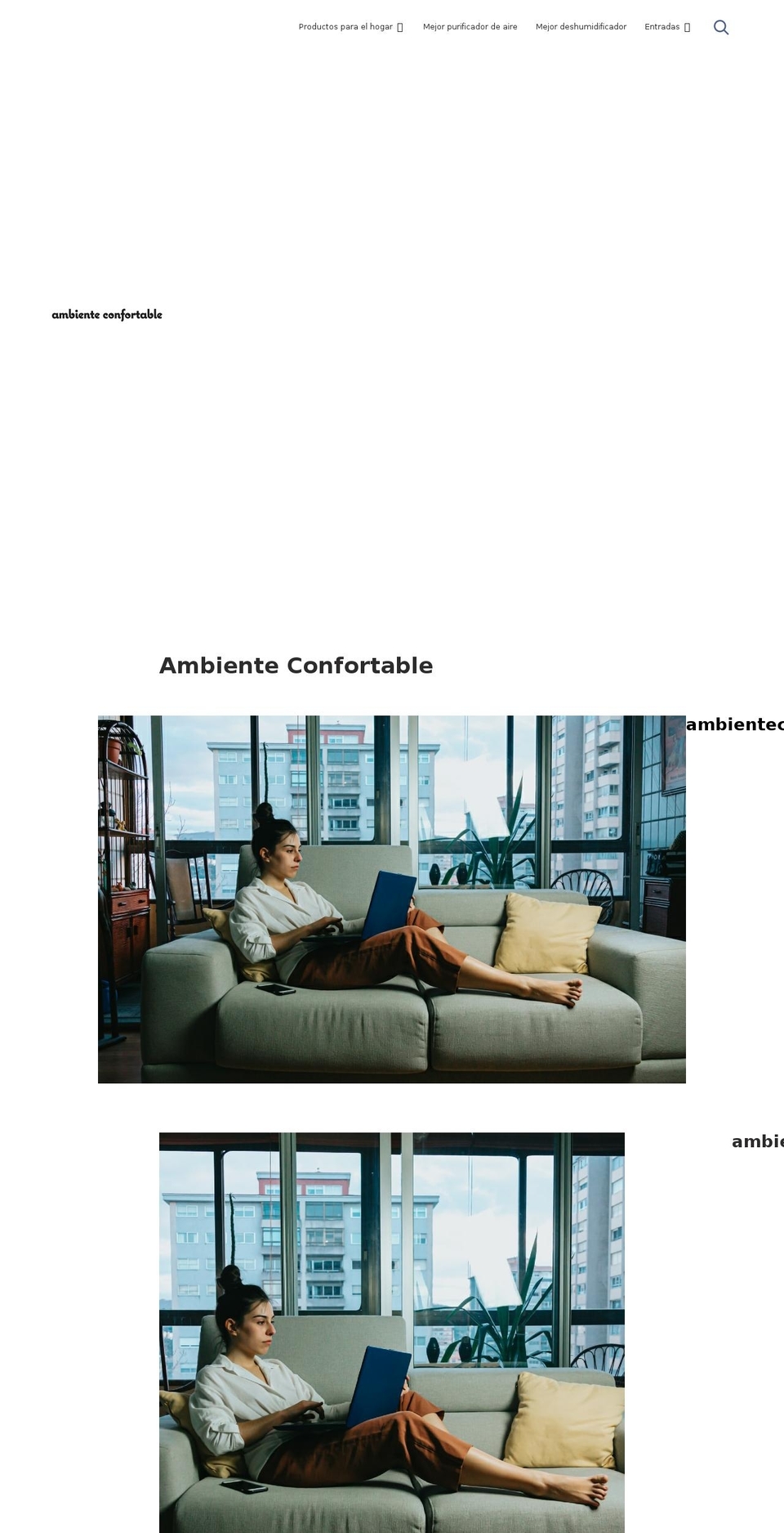 ambienteconfortable.com — Shopify storefront screenshot