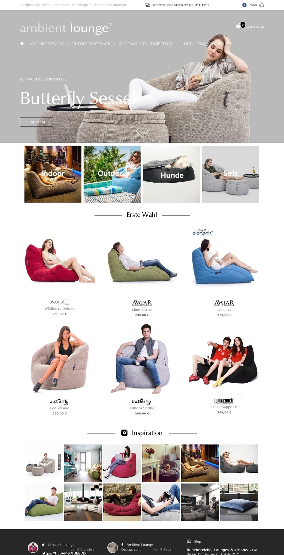 ambientlounge.eu shopify website screenshot