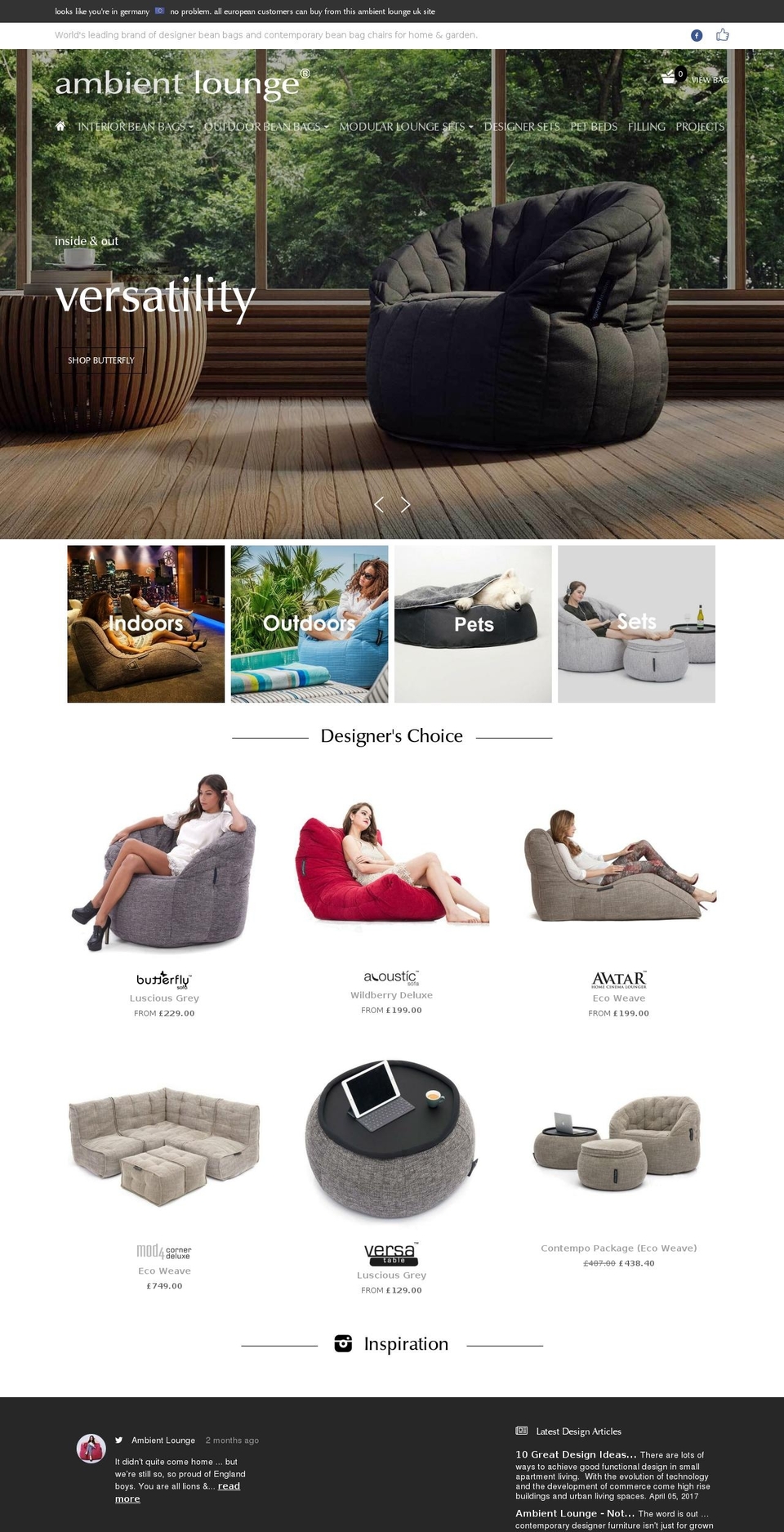 ambientlounge.myshopify.com — Shopify storefront screenshot