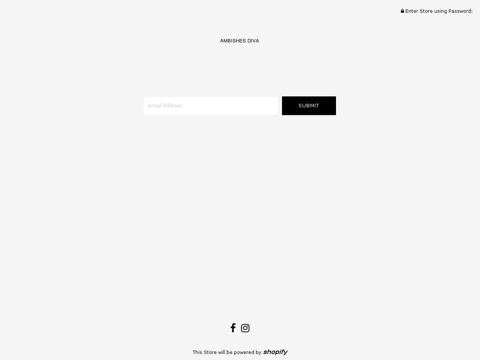 ambishesdiva.com shopify website screenshot