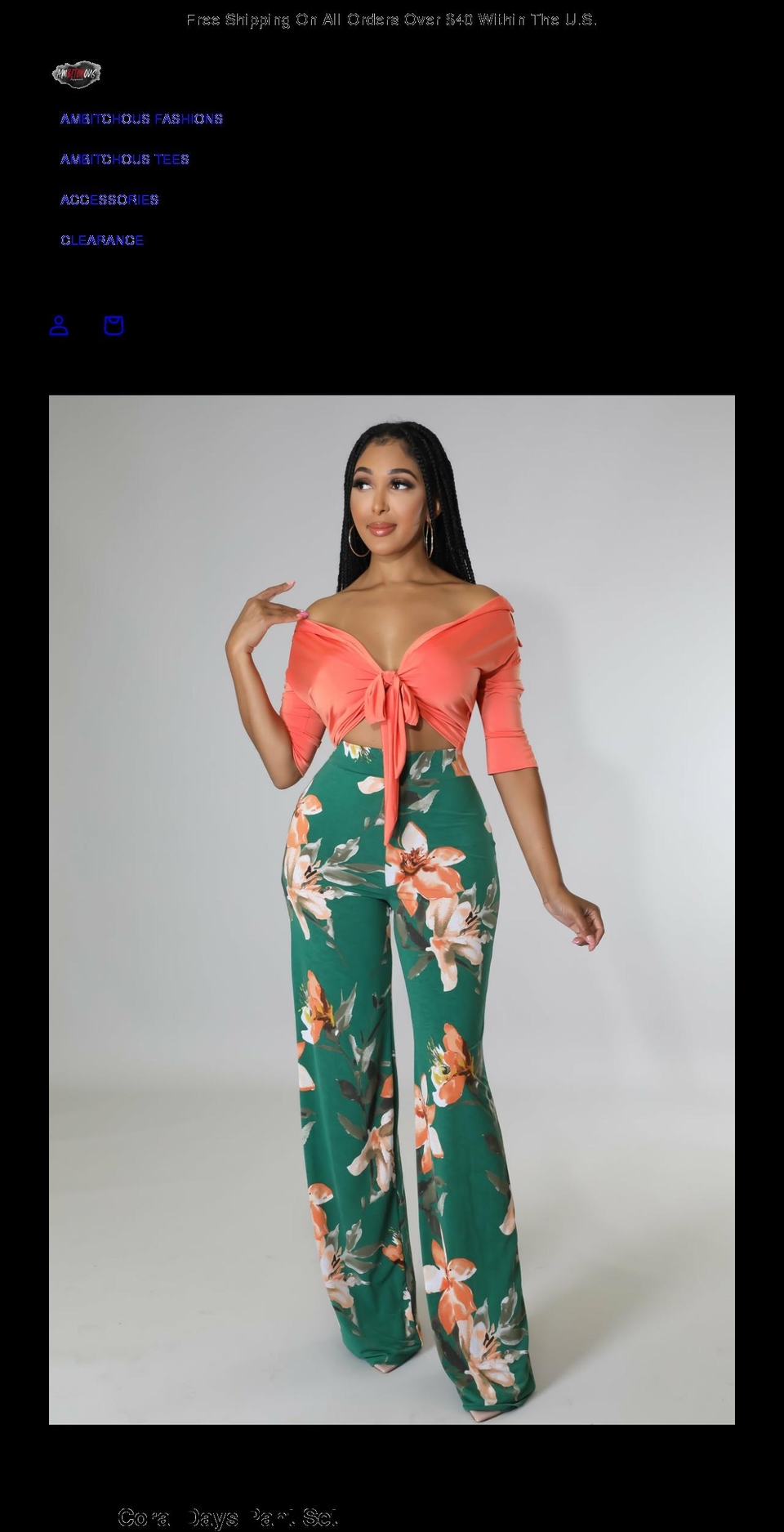 ambitchousapparel.com shopify website screenshot