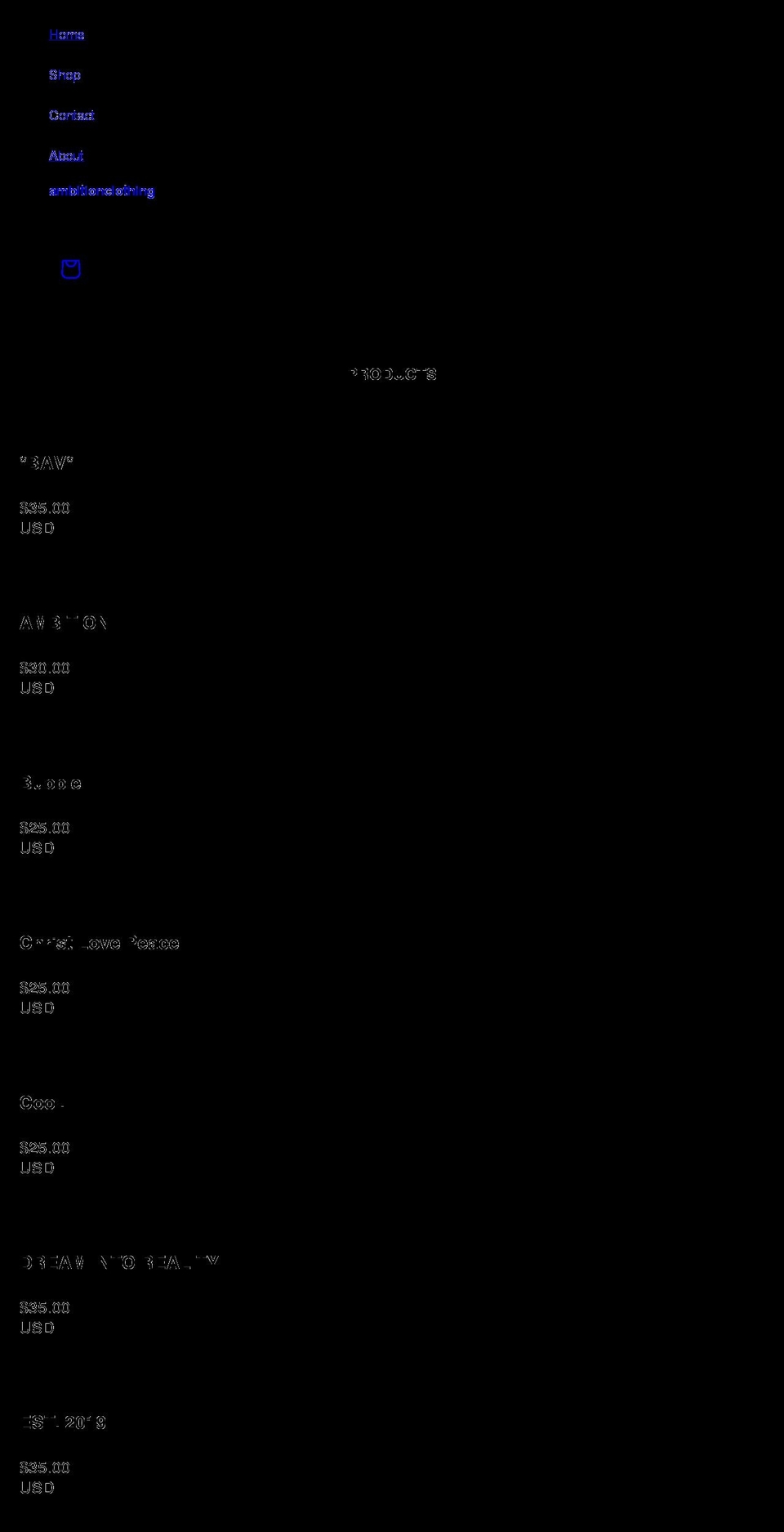 ambitionclothingbrand.com shopify website screenshot