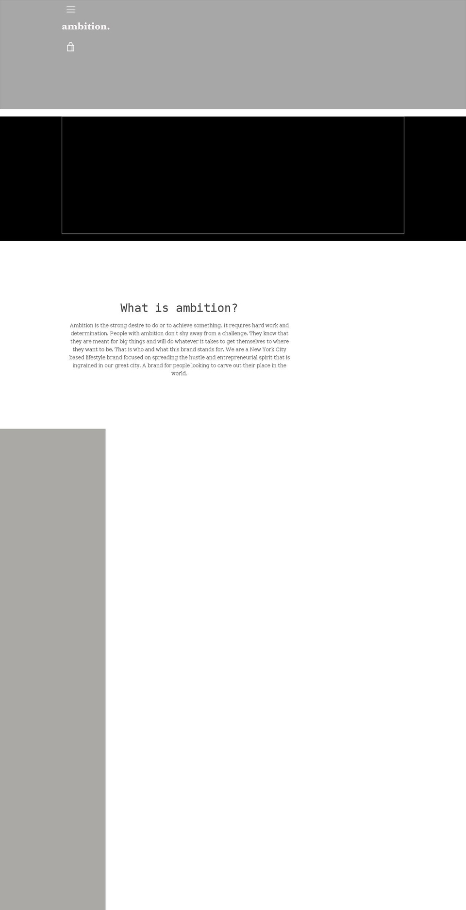 ambitionnyc.com shopify website screenshot