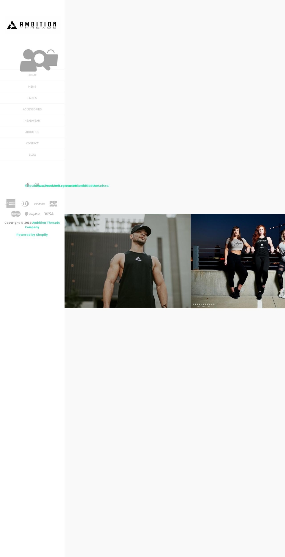 ambitionthreads.com shopify website screenshot